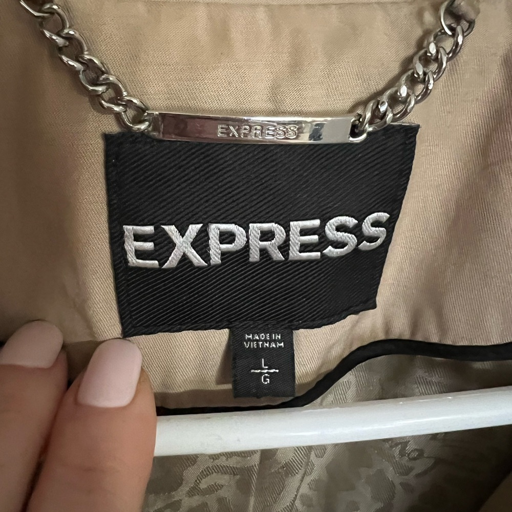 Express Classic Double Breasted Belted Trench Coa… - image 3